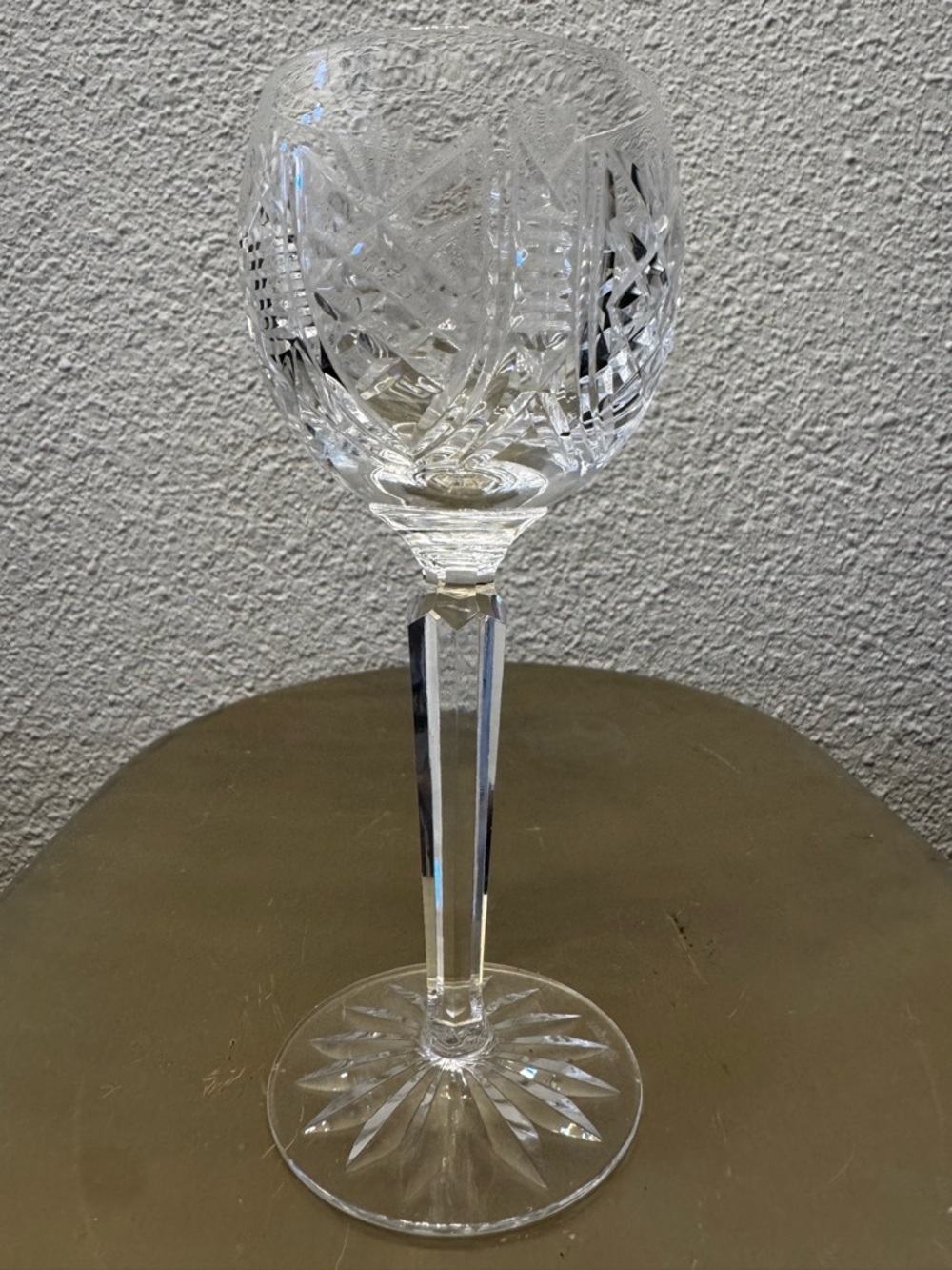 Waterford Alana Cordial Wine Glass 6” Cut Crystal Signed Ireland